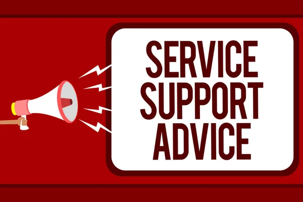 Texto Para Escrita Palavras Service Support Advice Conceito Negócio Para — Fotografia de Stock