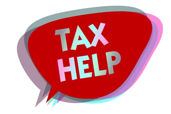 Word Writing Text Tax Help Business Concept Assistance Compulsory Contribution — Stock Photo, Image