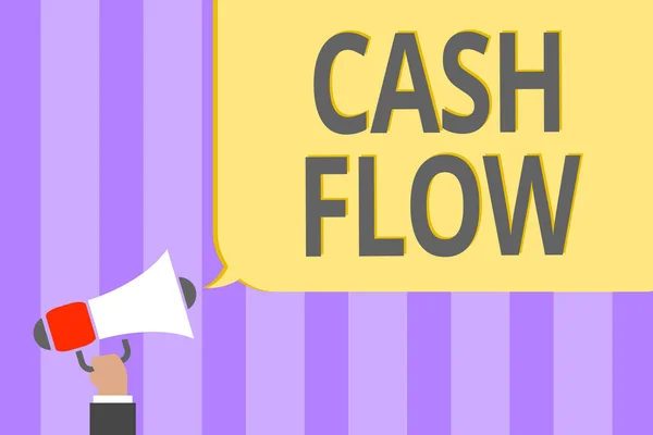 Textzeichen Das Den Cashflow Anzeigt Konzeptionelle Foto Bewegung Des Geldes — Stockfoto