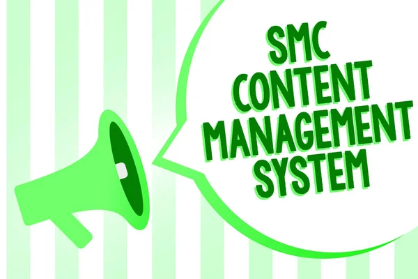 Escritura Manual Conceptual Que Muestra Smc Content Management System Negocios — Foto de Stock