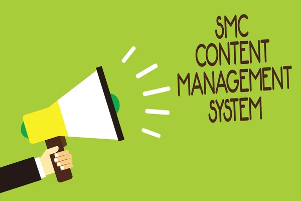 Konzeptionelle Handschrift Die Das Smc Content Management System Zeigt Business — Stockfoto