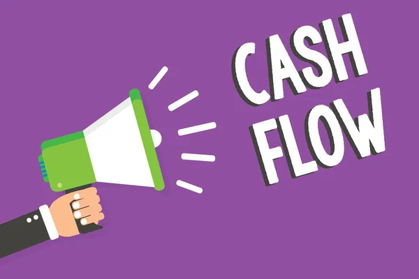 Szó Szöveg Írása Cash Flow Üzleti Koncepció Mozgás Pénzt Befolyásolja — Stock Fotó