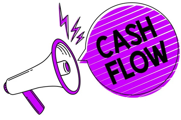 Fogalmi Kézi Írás Cash Flow Mutató Üzleti Fénykép Bemutató Mozgása — Stock Fotó