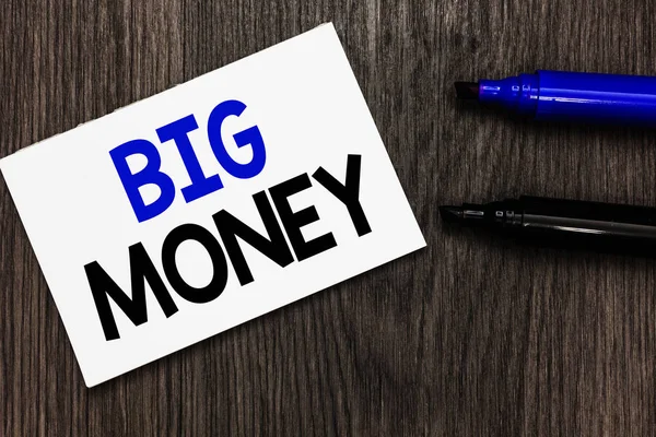 Text Sign Showing Big Money Conceptual Photo Pertaining Lot Ernings — Stock Photo, Image