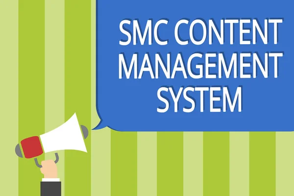 Slovo Psaní Textu Smc Content Management Systém Obchodní Koncept Pro — Stock fotografie