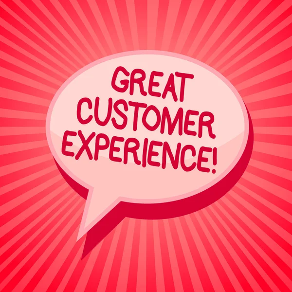 Handwriting Text Writing Great Customer Experience Concept Meaning Responding Clients — Stock Photo, Image