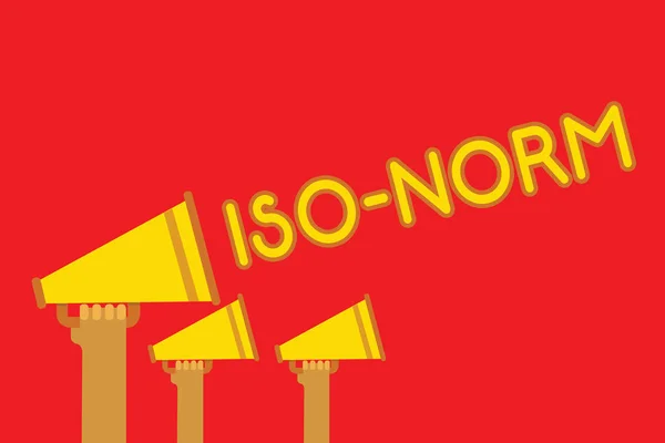 Концептуальный Почерк Показывающий Iso Norm Принятый Стандарт Способ Делать Вещи — стоковое фото