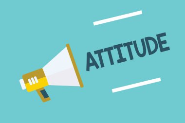 Tutum gösterilen Not yazma. İş fotoğraf vitrine düşünme veya hakkında bir şey kişilik megafon hoparlör mavi arka plan önemli mesajı yüksek sesle konuşan duygu şekilde yerleşmiş