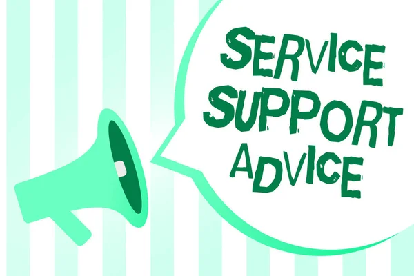 Sinal Texto Mostrando Service Support Advice Foto Conceitual Fornecendo Ajuda — Fotografia de Stock