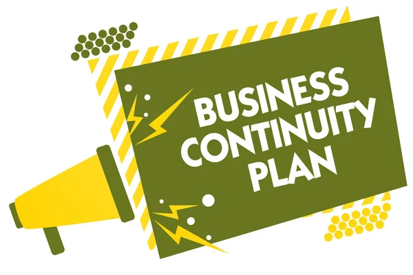 Schreiben Notiz Mit Business Continuity Plan Geschäftsfoto Das Die Erstellung — Stockfoto