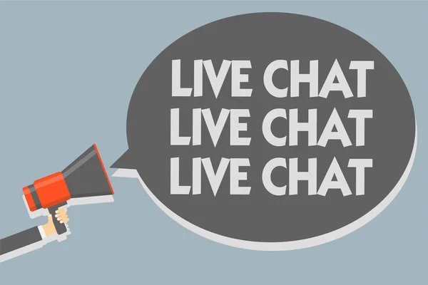 Tekst Bord Toont Live Chat Live Chat Live Chat Conceptuele — Stockfoto