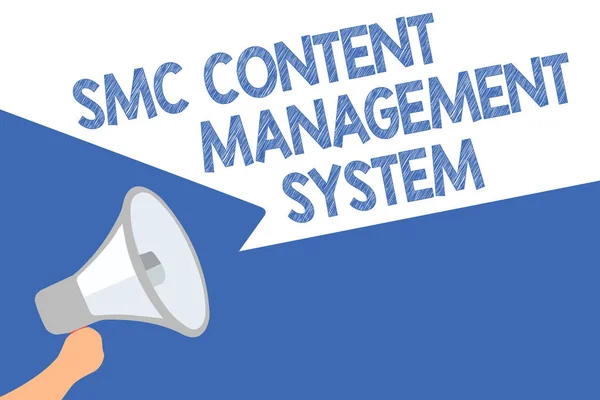 Texto Mano Smc Content Management System Concepto Que Significa Creación — Foto de Stock