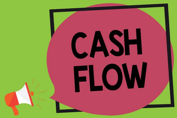 Cash Flow Mutató Megjegyzés Írása Bemutatják Pénz Mozgása Üzleti Fénykép — Stock Fotó