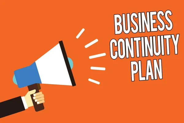 Schreiben Notiz Mit Business Continuity Plan Geschäftsfoto Zeigt Die Schaffung — Stockfoto