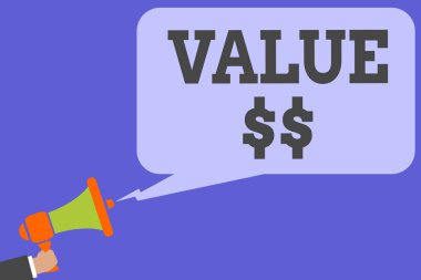 Değeri gösteren Not yazma. Adam Şu anda çalışan işlemin işlem kimliğini değerinde vitrine iş fotoğraf megafon hoparlör bilgisayar ekranında konuşma balonu konuşuyor tutun