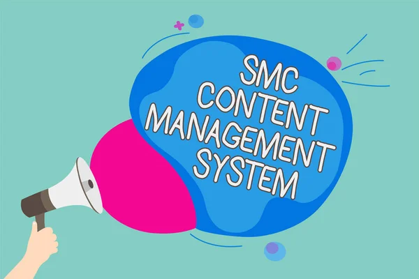 Escritura Manual Conceptual Que Muestra Smc Content Management System Foto — Foto de Stock