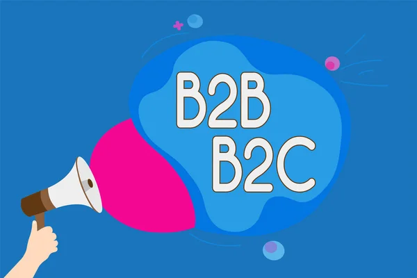 Текстовый Знак Показывает B2B B2C Концептуальные Фото Двух Типов Отправки — стоковое фото