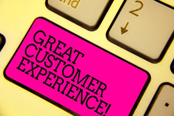 Word Writing Text Great Customer Experience Business Concept Responding Clients — Stock Photo, Image