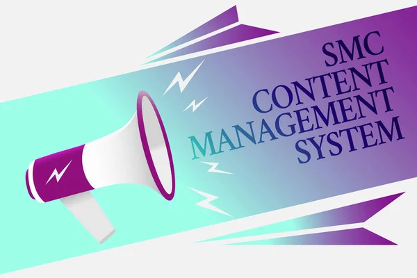 Signo Texto Que Muestra Smc Content Management System Conceptual Foto — Foto de Stock