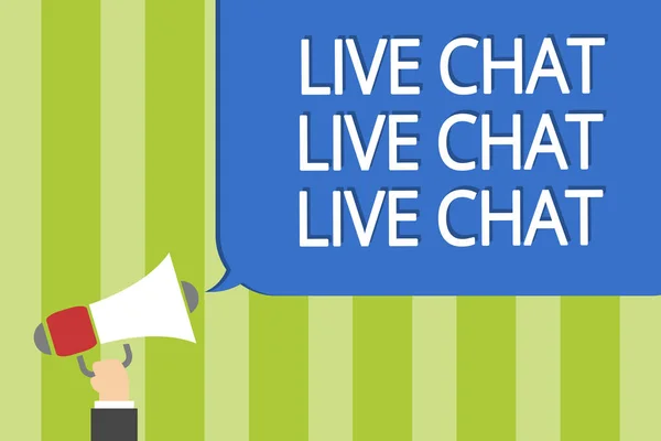 Word Tekst Intoetsen Live Chat Live Chat Live Chat Businessconcept — Stockfoto
