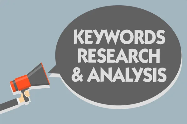 Text Sign Showing Keywords Research Analysis Conceptual Photo Search Data — Stock Photo, Image
