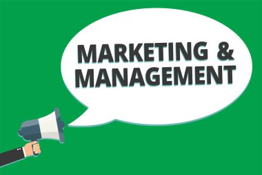 El yazısı metin pazarlama ve yönetim. Ürün mesaj fikir bilgi metin genel hoparlör yeşil uçak arka plan için stratejiler geliştirme kavramı anlam işlemi