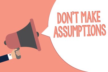 Kavramsal el yazma gösteren Don t varsayımlar yapmak değil. İş fotoğraf metin koyarak planı gelecekte hatırlama oluyor yüzde ile unutma metin sosyal haber hoparlör duyuru farkındalık