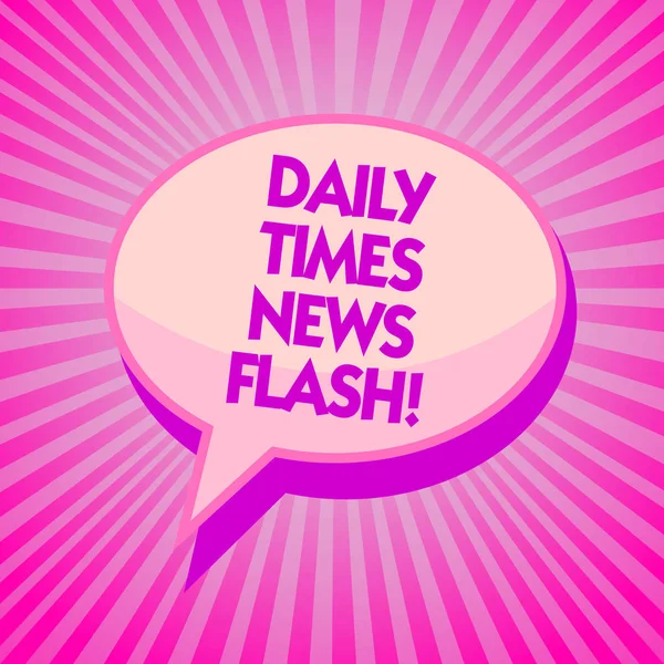 Sinal Texto Mostrando Daily Times News Flash Foto Conceitual Resposta — Fotografia de Stock