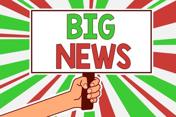 Text Sign Showing Big News Conceptual Photo Knowing Actions One — Stock Photo, Image