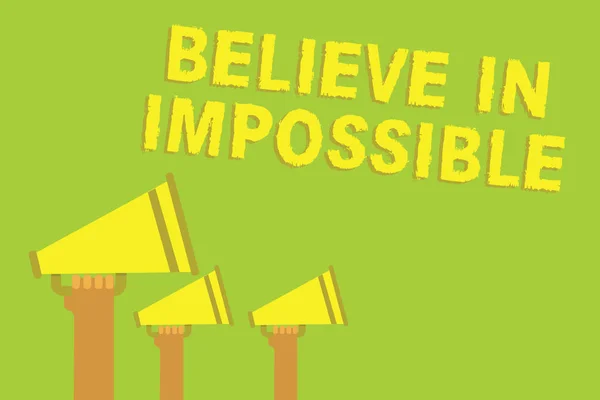 Word Writing Text Believe Impossible Business Concept You Can Everything — Stockfoto