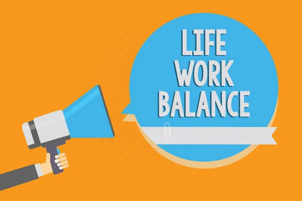 Schrijven Van Notitie Weergegeven Work Life Balance Zakelijke Foto Presentatie — Stockfoto