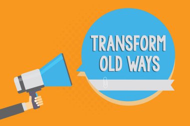 Dönüşümü eski yöntemler gösterilen Not yazma. İş fotoğraf vitrine yerine yeni yöntemler alternatifleri yeni çözüm tehlikeli hoparlör sinyal uyarı duyuru sembol komut dosyası raporlama ile