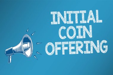 Kavramsal El ilk madeni para sunan gösterilen yazma. İş fotoğraf metin crowdfunding cryptocurrencies sermaye artırma kullanarak komut dosyası sinyalleri duyuru iletisi endişe verici hoparlörler iletmek