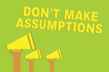 Word metin Don t varsayımlar yapmak yazma. Gelecekte planı olmayan yüzde üç birden çok satır metin iletisi sosyal ağ hoparlör ses oluyor koymak için iş kavramı