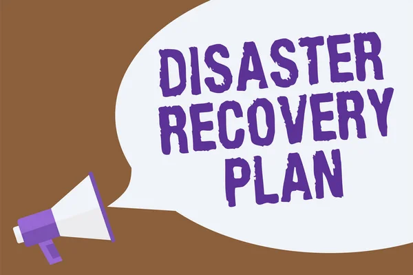 Text sign showing Disaster Recovery Plan. Conceptual photo having backup measures against dangerous situation Hot issue announcement attention recall warning notice public message