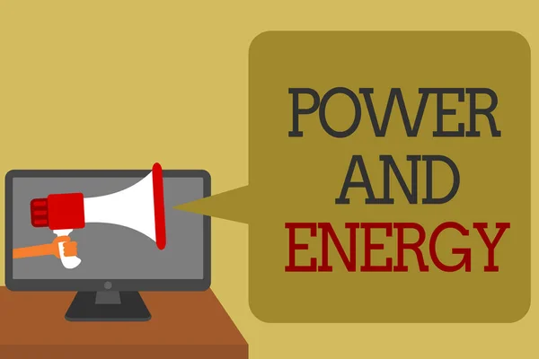 Signo Texto Mostrando Poder Energía Foto Conceptual Industria Distribución Eléctrica —  Fotos de Stock