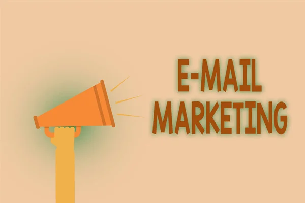 Texto Escritura Palabras Mail Marketing Concepto Negocio Para Comercio Electrónico — Foto de Stock