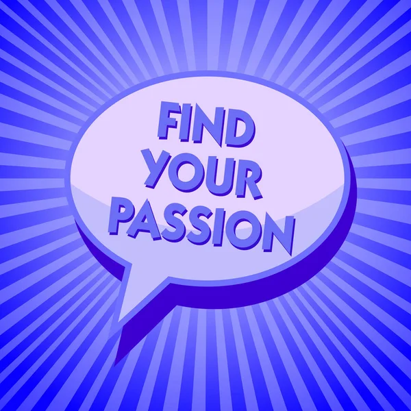 Schreibnotiz Die Zeigt Dass Sie Ihre Leidenschaft Finden Business Foto — Stockfoto