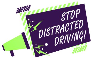 Son dağınık sürüş gösterilen metin işareti. Kavramsal fotoğraf yavaş yavaş çark sürücü dikkatli olmanı megafon hoparlör yeşil çizgili çerçeve önemli mesajı yüksek sesle konuşan