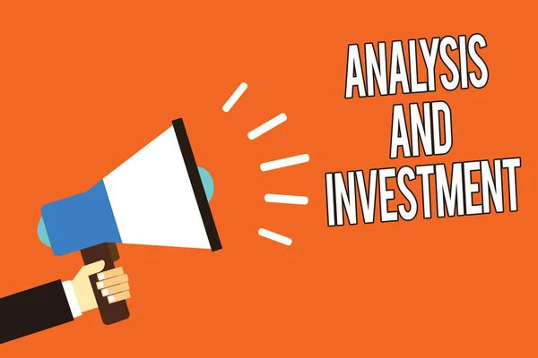 Writing Note Showing Analysis Investment Business Photo Showcasing Studying Market — Stock Photo, Image