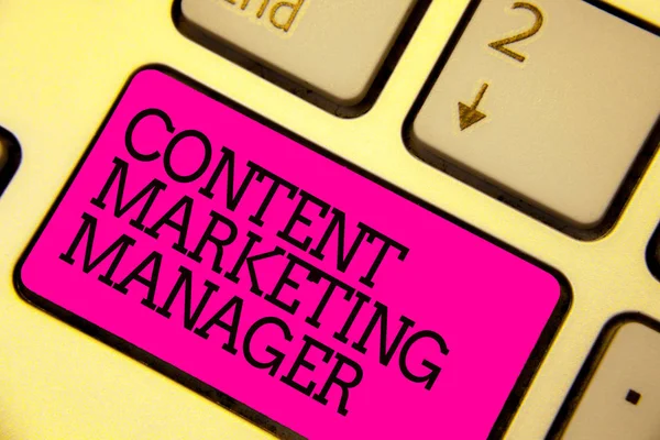 Word Writing Text Content Marketing Manager Business Konzept Für Wer — Stockfoto