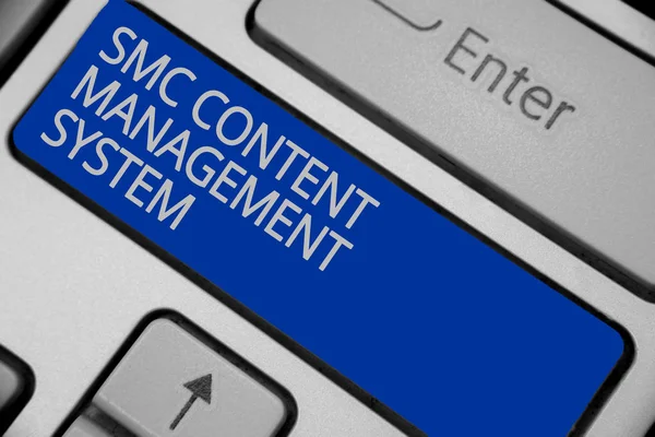 Escritura Manual Conceptual Que Muestra Smc Content Management System Texto — Foto de Stock