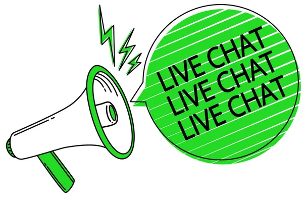 Tekst Bord Toont Live Chat Live Chat Live Chat Conceptuele — Stockfoto