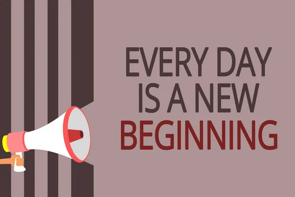 Znak Textu Zobrazující Každý Den Nový Začátek Konceptuální Fotografie Máte — Stock fotografie