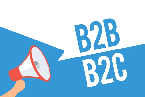 Nota Redação Mostrando B2B B2C Foto Negócios Mostrando Dois Tipos — Fotografia de Stock