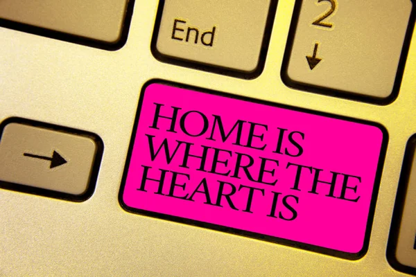 Текст Песни Home Heart Бизнес Концепция Вашего Дома Чувствуете Себя — стоковое фото