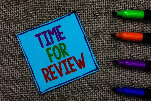 Scrivere Una Nota Che Mostra Time Review Business Photo Showcase — Foto Stock