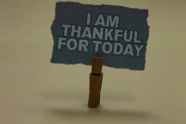 Handwriting Text Writing Thankful Today Concept Meaning Grateful Living One — Stock Photo, Image