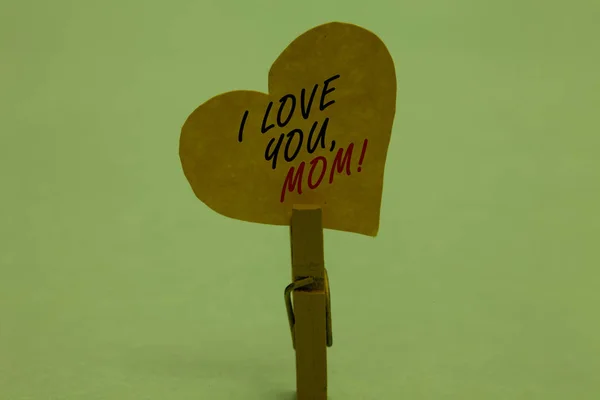 Handwriting Text Love You Mom Concept Meaning Loving Message Emotional — Stock Photo, Image