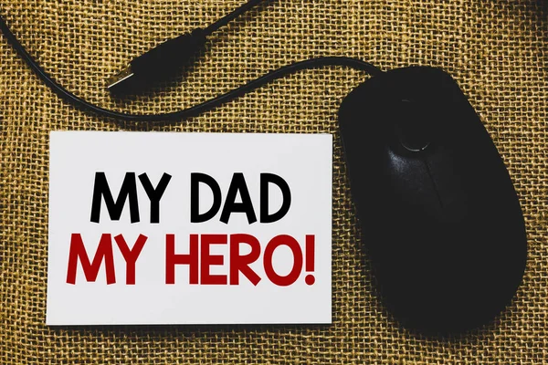 Baba Hero Gösterilen Yazma Baba Aşk Duyguları Duygular Iltifat Geleneksel — Stok fotoğraf